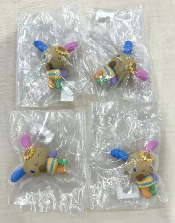 산리오 캐릭터즈 모두 함께 바캉스 피규어 우사하나 4개 세트