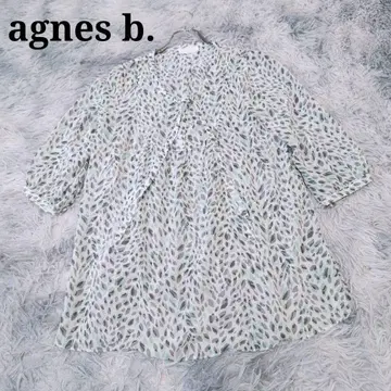 에네스베 agnes b. 올 패턴 튜닉 블라우스 F 시원한 7부 소매