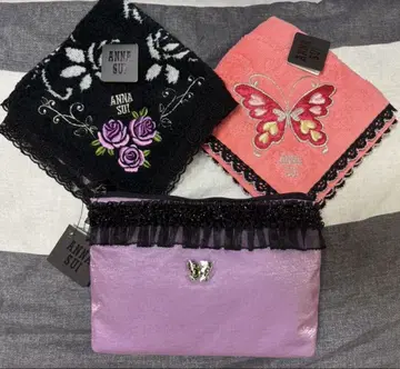ANNA SUI 핸드 타월, 파우치 세트