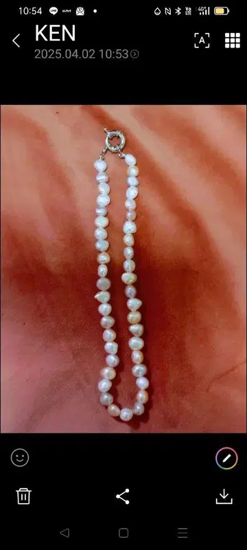 담수 진주 MIX 컬러, 목걸이 약 45cm 미사용 새상품