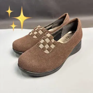 A&C 스웨이드 슬립온 23cm EEEE 브라운
