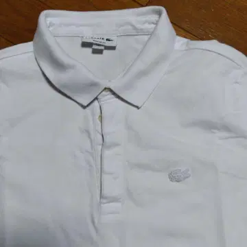 라코스테 화이트 피케 셔츠 US M/L