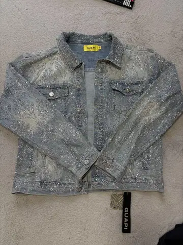 GUAPI 아쿠아 블루 EMBELLISHED V2 데님 자켓