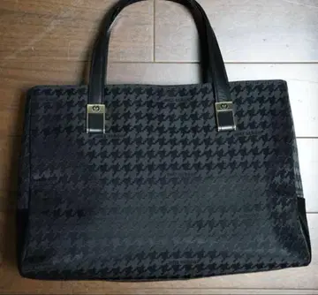 밀라 쇤 토트백 하운드투스 체크 블랙