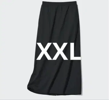 유니클로 울트라 스트레치 에어리즘 롱 스커트 블랙 2XL