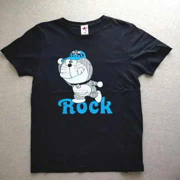 도라에몽 티셔츠 블랙 다르마상 모자 rockin' star