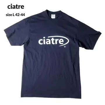 새상품급 ciatre 극장 반팔 크루넥 티셔츠 Tee 네이비