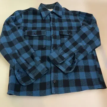 Wrangler 플란넬 셔츠 M 사이즈 네이비와 블랙 체크