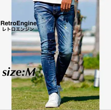 아담스 저글러 RetroEngine 스키니 데님 데미지 데님