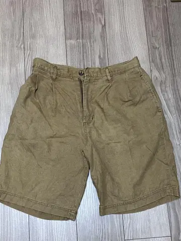 하프 팬츠 코튼 린넨 빈티지