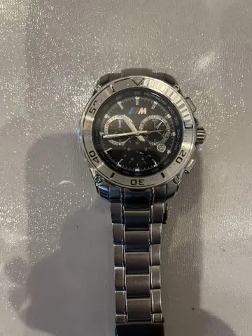 BMW M 크로노그래프 빅 사이즈 스테인리스 소재 손목시계