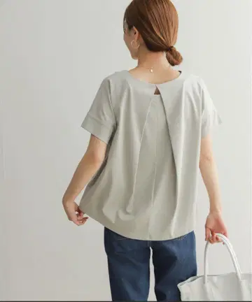 어반 리서치 도어스 실케트 코튼 백 디자인 티셔츠 그레이