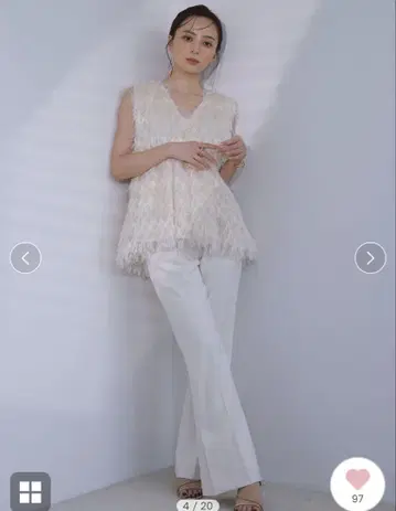 anuans 아누아스 자카드 벌룬 헴 블라우스