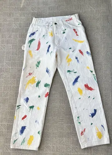 80s- DICKIES 페인트 페인트 페인터 팬츠 얼룩덜룩