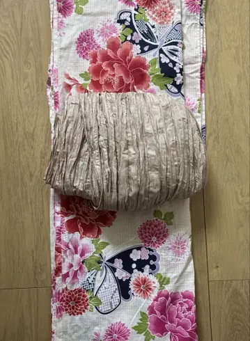 백화요란 화려한 유카타 작약 국화 벚꽃 나비 톨 사이즈
