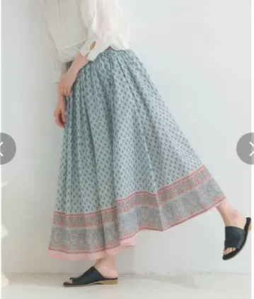 lupilien 루피리안 페이즐리 개더 스커트 인도 면