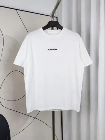 질샌더 가슴 로고 티셔츠 화이트