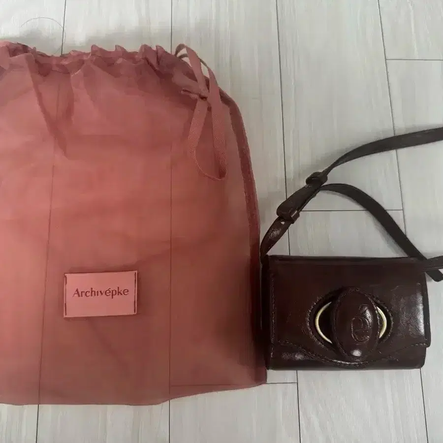 ★Archivepke★Oval card bag★Vintage wood★韓国★大人気★ Oval card bag