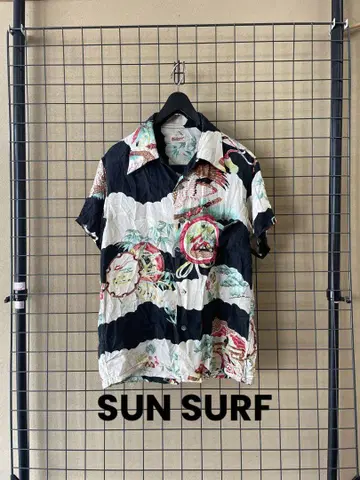 SUN SURF 선 서핑 실크 알로하 셔츠 TOYO 도요