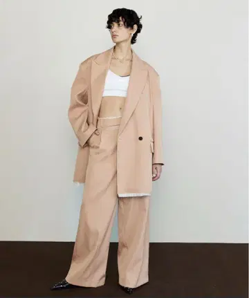 MAISON SPECIAL 핑크 와이드 팬츠 미사용 새상품