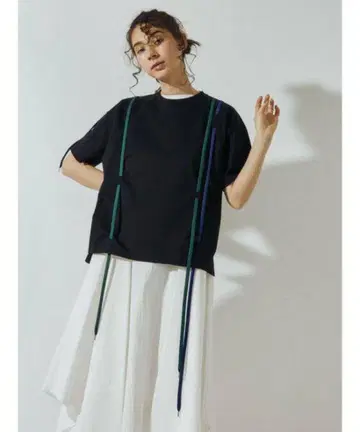코드 디자인 티셔츠 블랙