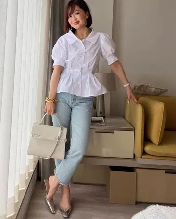 이데알루체 오드리 블라우스 화이트