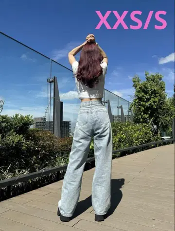 TWW 데님 XXS/S 워싱 블루