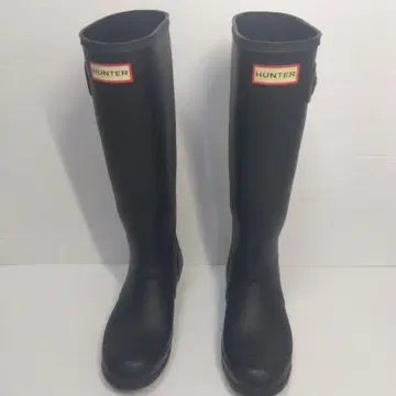 HUNTER 헌터 블랙 장화 롱 부츠 23.5cm