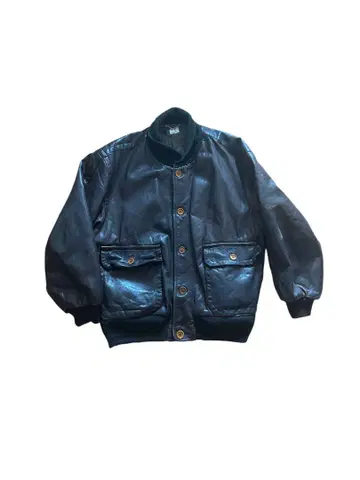 80s C.P company 가죽 봄버 자켓 마시모 시대
