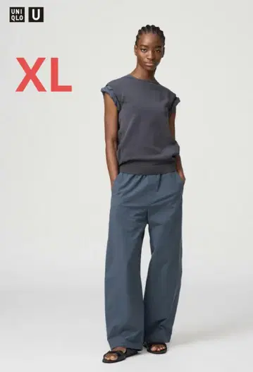 유니클로 U 이지 커브 팬츠 다크 그레이 XL 유니클로
