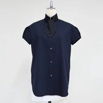 cccmalie 시마리 캡 슬리브 반팔 블라우스 네이비 Navy