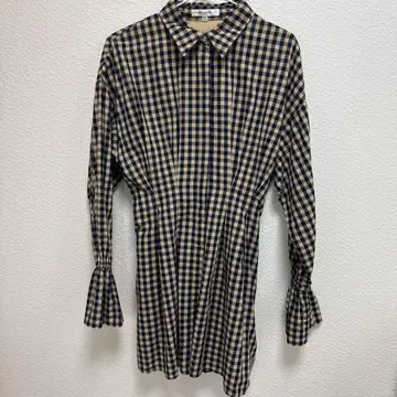 MOUSSY 마우지 깅엄 체크 블라우스 사이즈 1 셔츠 원피스