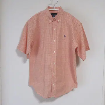 RALPH LAUREN 오렌지 깅엄 셔츠