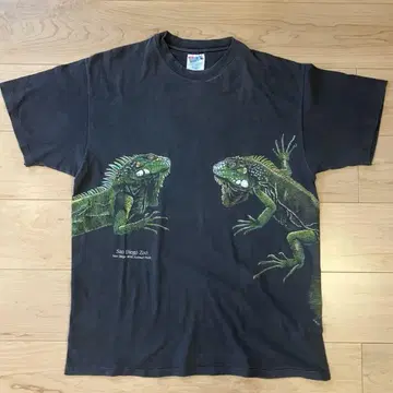 90s USA제 San Diego Zoo 이구아나 티셔츠