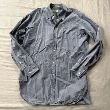 KAPTAIN SUNSHINE 코튼 셔츠 블루 사이즈 38 일본제