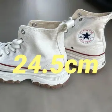 CONVERSE ALL STAR 화이트 하이컷 통굽 스니커즈 24.5