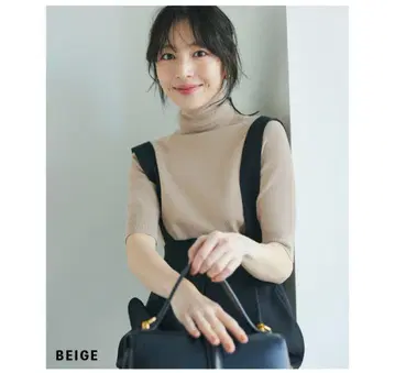 반팔 터틀넥 니트