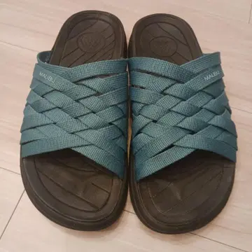 말리부 샌들 Zuma 터콰이즈 크로스 스트랩 샌들 24cm