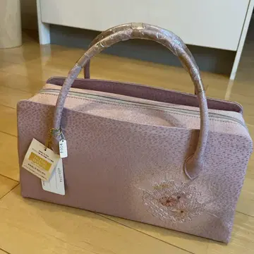 핑크 꽃 자수 기모노 가방