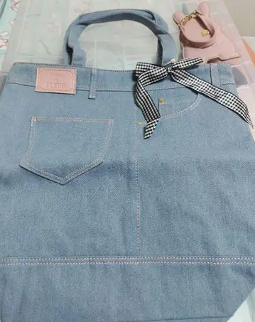 메종 드 플뢰르 데님 토트백 세트