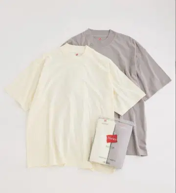 Hanes for BIOTOP 모크넥 티셔츠 M 사이즈 2장