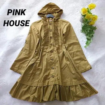 핑크하우스 프릴 원피스 피코 프릴 트렌치코트 겉옷