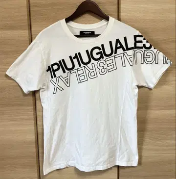 PIU1UGUALE3 RELAX 로고 티셔츠 화이트 XL