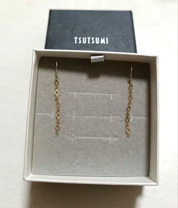 K10YG 체인형 귀걸이 TSUTSUMI 츠츠미