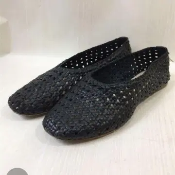 코스 가죽 메쉬 플랫 슈즈
