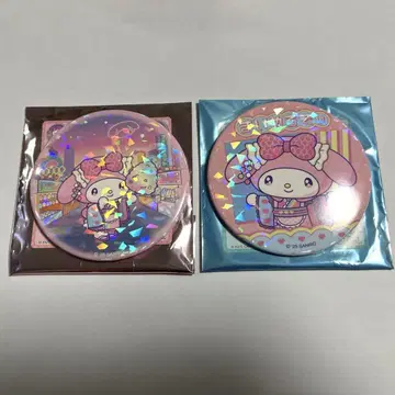 산리오 퓨로랜드 네오나츠 마츠리 캔뱃지 마이멜로디 2개 세트