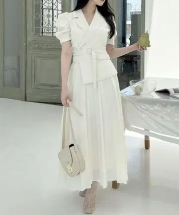 ROYAL PARTY 로얄 파티 플리츠 반팔 자켓 원피스