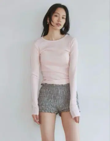 택 포함 새상품 searoomlynn 코튼 골지 RIB 시어 탑 사쿠라