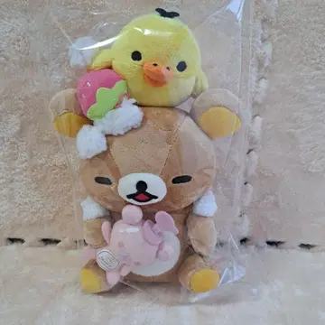 리락쿠마 스토어 한정판 모은 봉제 인형 하트 배스 타임 택 포함