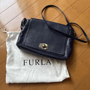FURLA 훌라 네이비 가죽 숄더백 레어 미니백